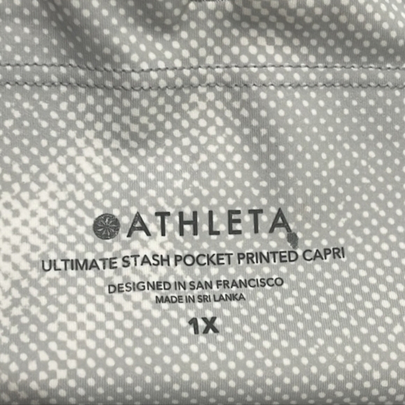 ATHLETA Ultimate Stash Pocket Printed Capri 1X xxl - Picture 5 of 5